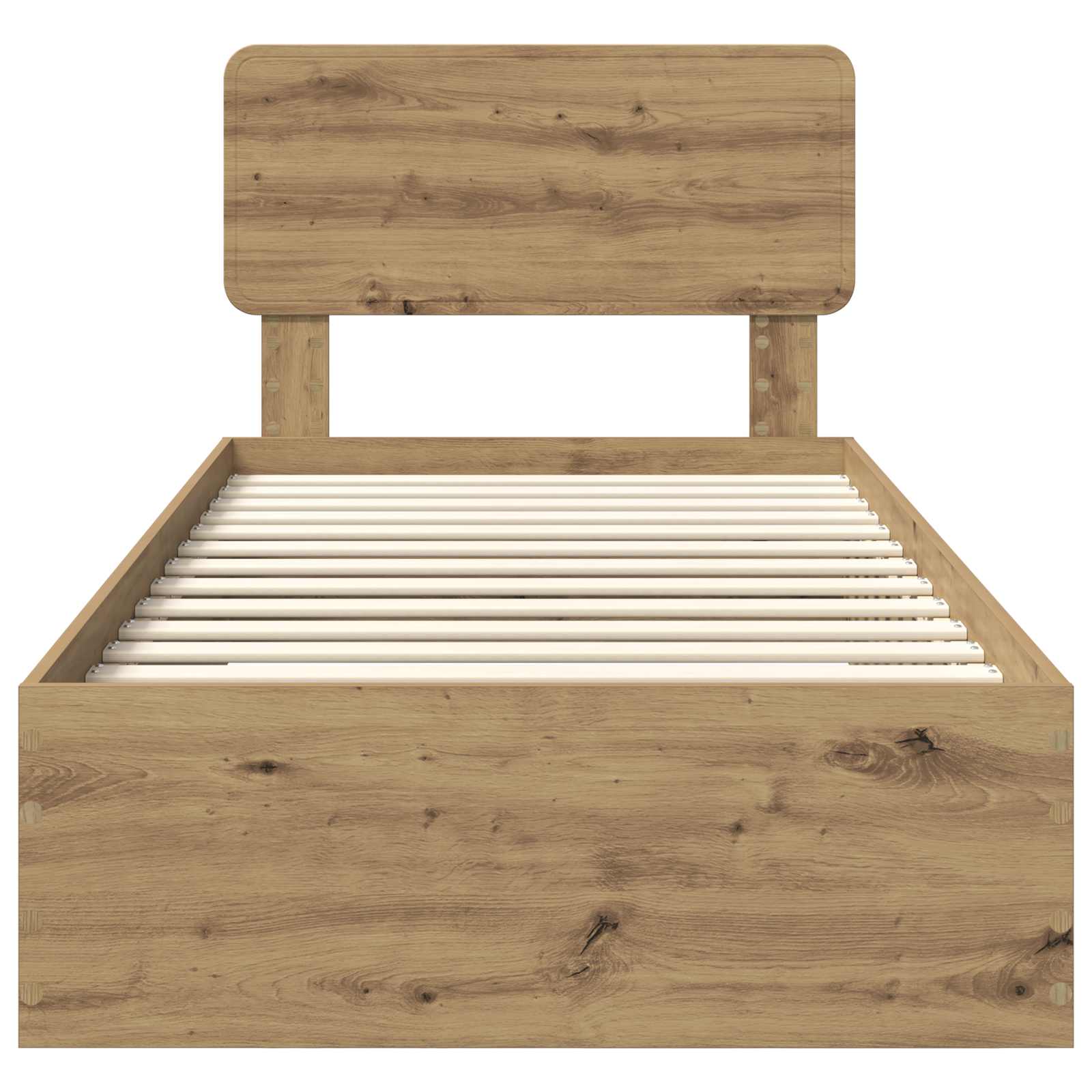Struttura del letto con cassetto Rovere artigianale 90 x 190 cm | homemem39