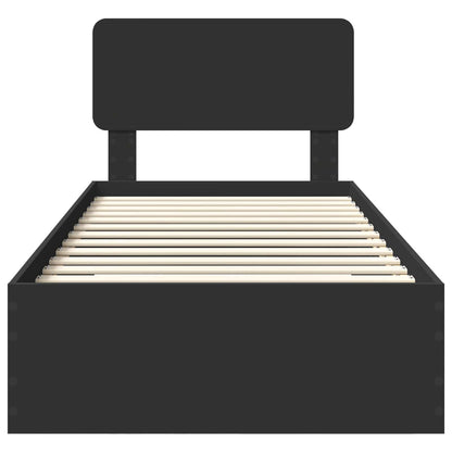 Struttura del letto Nero 75 x 190 cm Legno multistrato | homemem39
