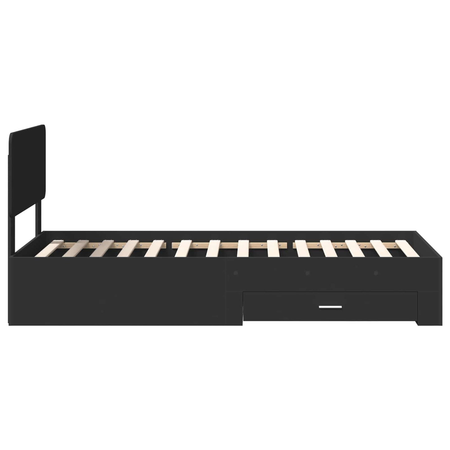 Struttura del letto Nero 75 x 190 cm Legno multistrato | homemem39