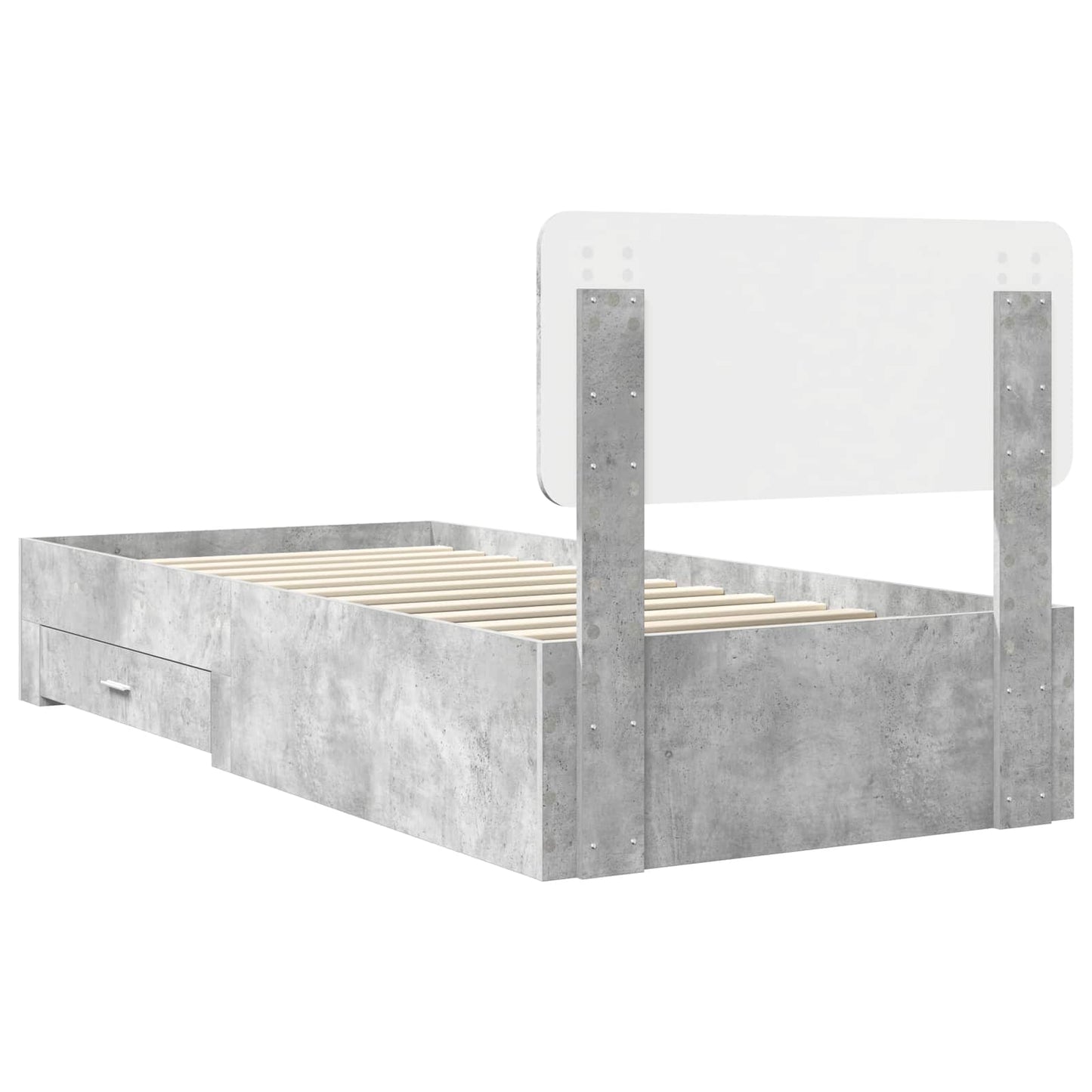 Struttura del letto con testiera Grigio cemento 70 x 190 cm | homemem39