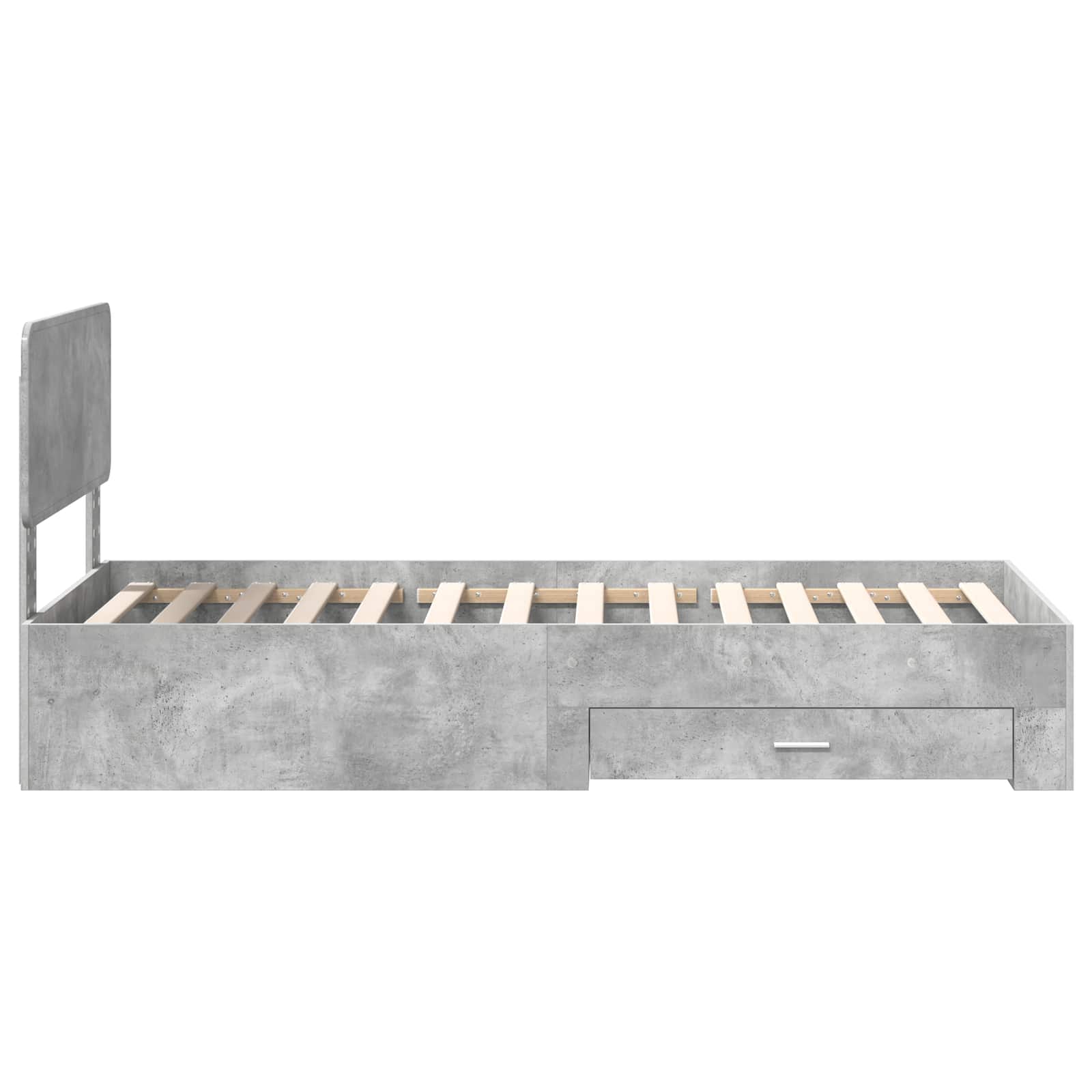 Struttura del letto con testiera Grigio cemento 70 x 190 cm | homemem39