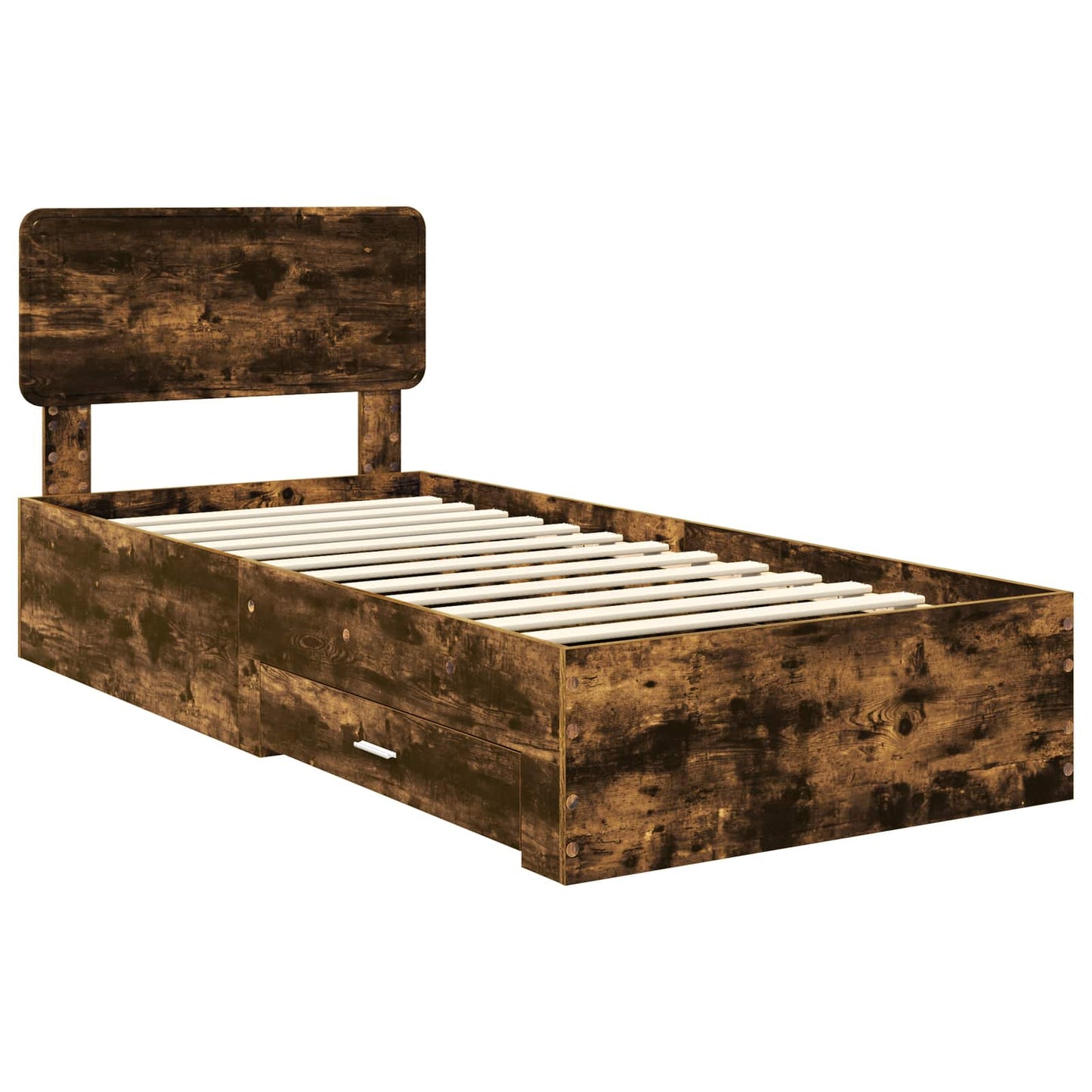 Struttura del letto Rovere fumé 75 x 190 cm Legno multistrato | homemem39