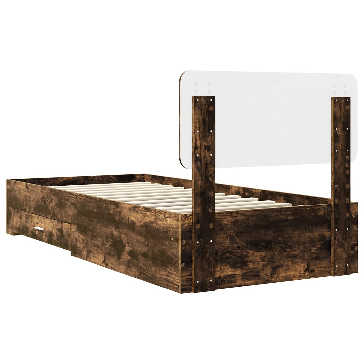Struttura del letto Rovere fumé 75 x 190 cm Legno multistrato | homemem39