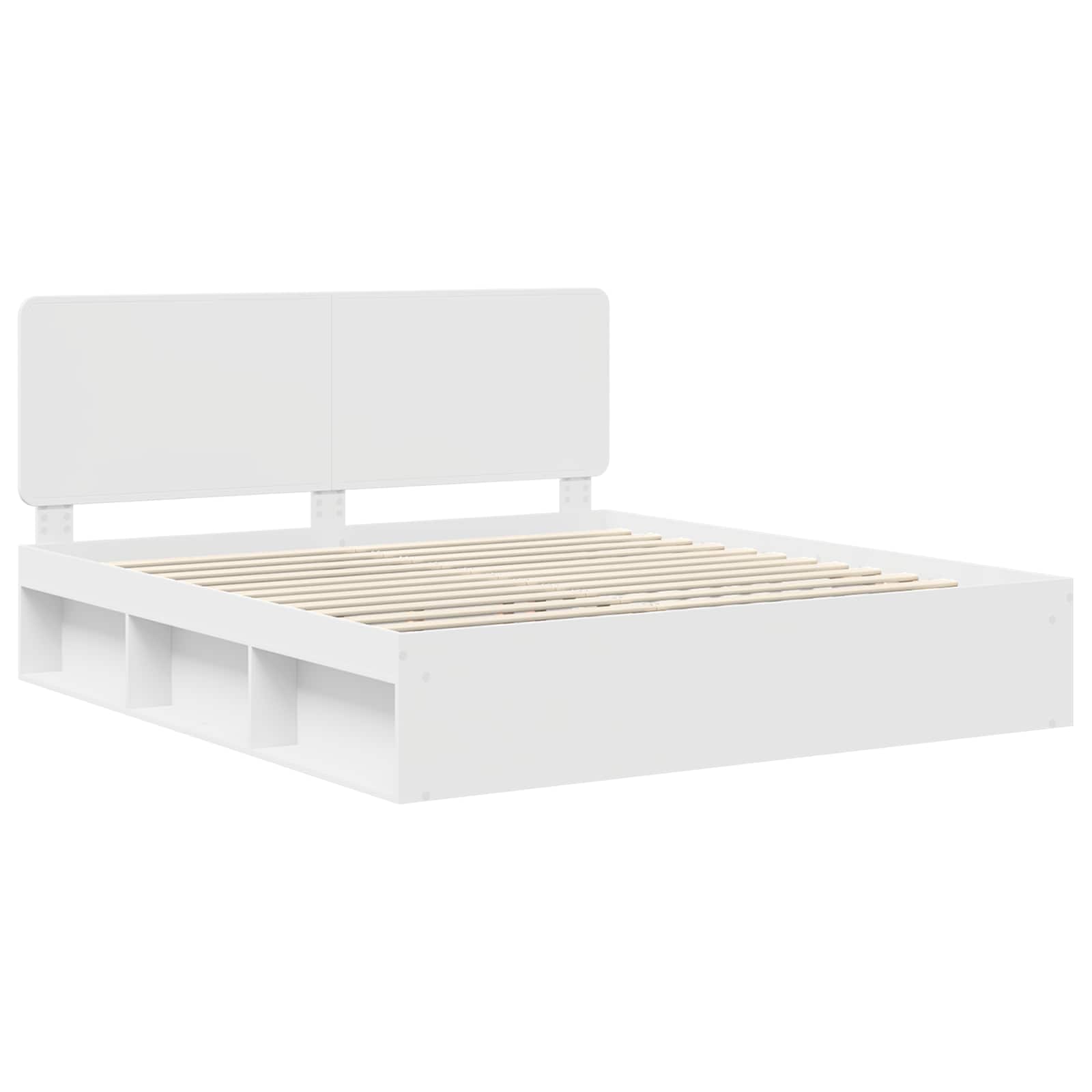 Struttura del letto Bianco 200 x 200 cm Pino massello | homemem39
