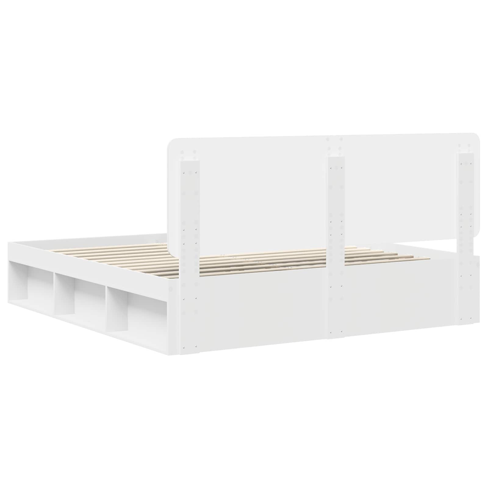 Struttura del letto Bianco 200 x 200 cm Pino massello | homemem39