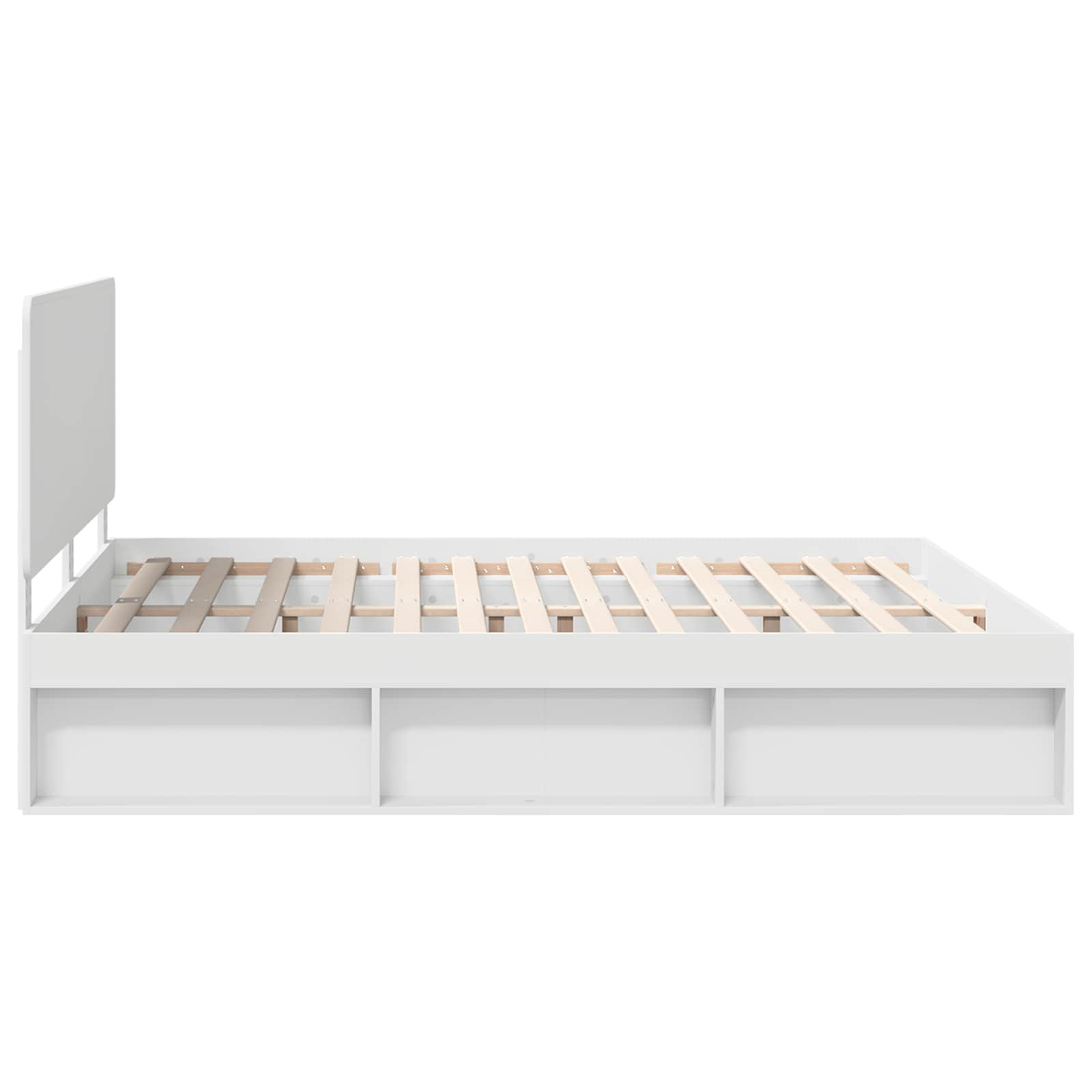 Struttura del letto Bianco 200 x 200 cm Pino massello | homemem39