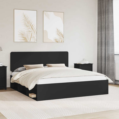 Struttura del letto Nero 200 x 200 cm Pino massello | homemem39