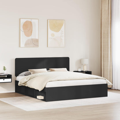 Struttura del letto Nero 200 x 200 cm Pino massello | homemem39