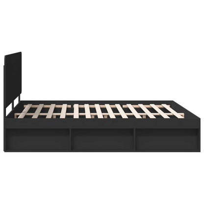 Struttura del letto Nero 200 x 200 cm Pino massello | homemem39