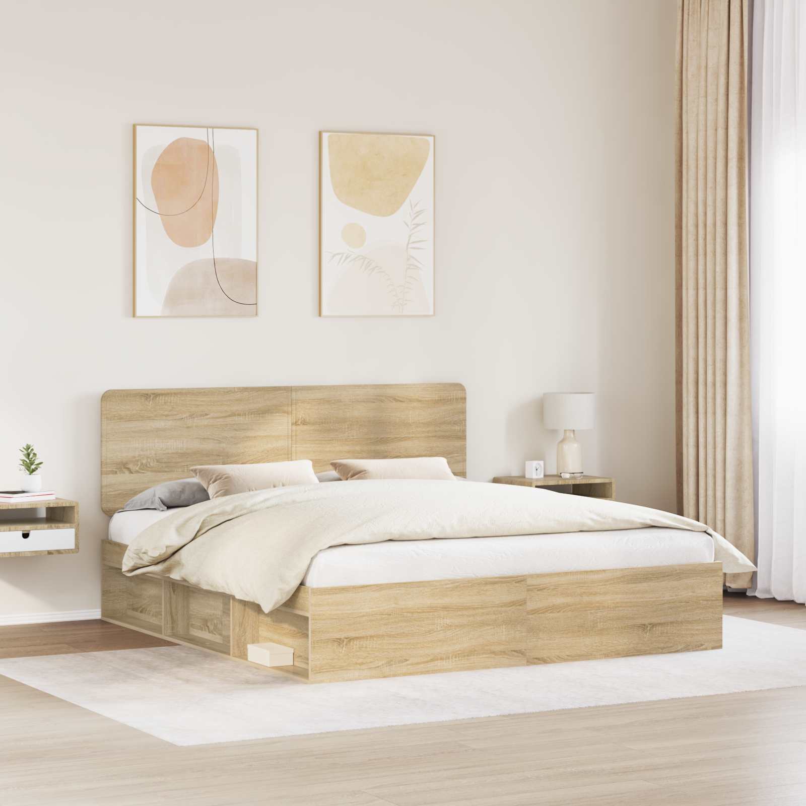 Struttura del letto Sonoma 200 x 200 cm Pino massello | homemem39