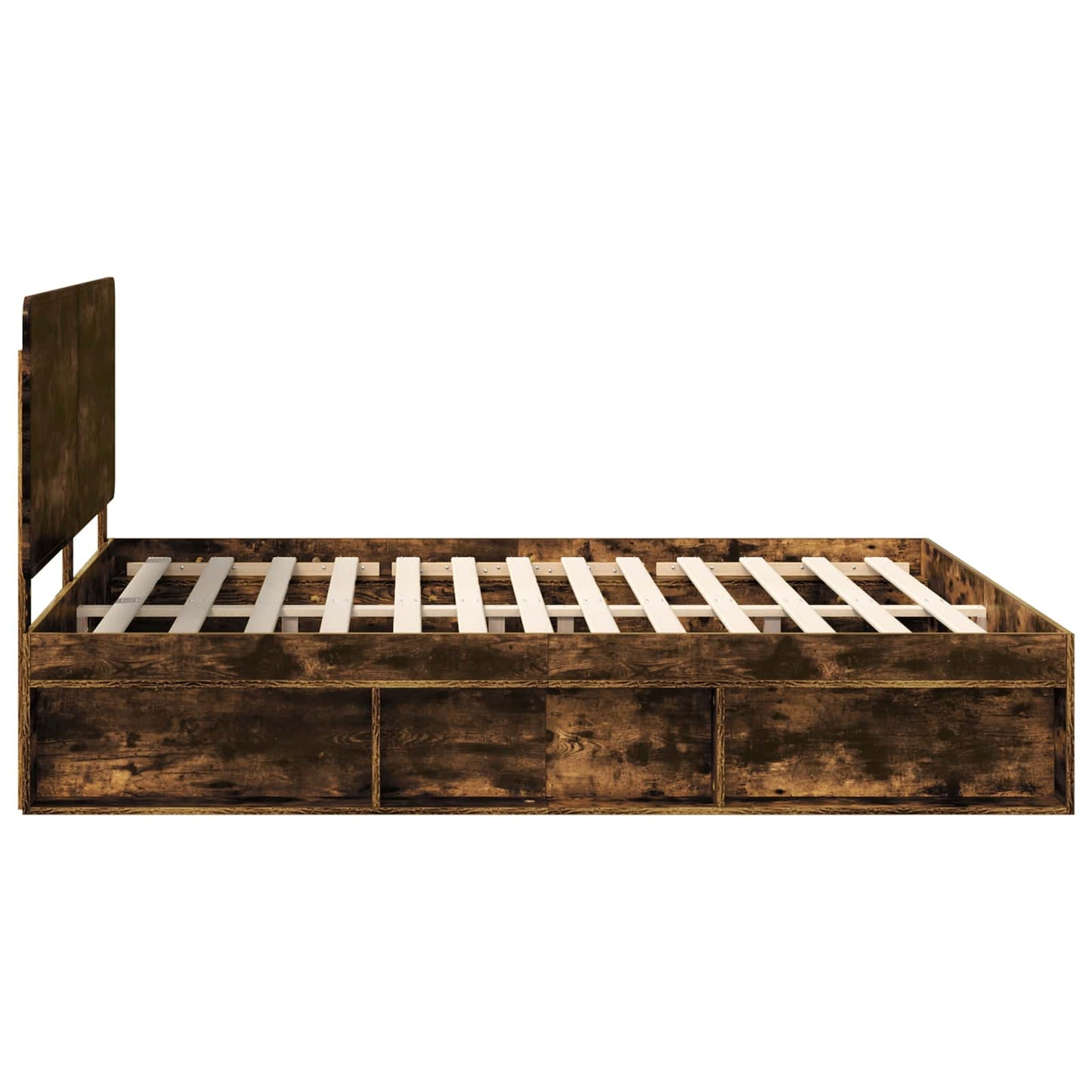 Struttura del letto Rovere fumé 200 x 200 cm Pino massello | homemem39