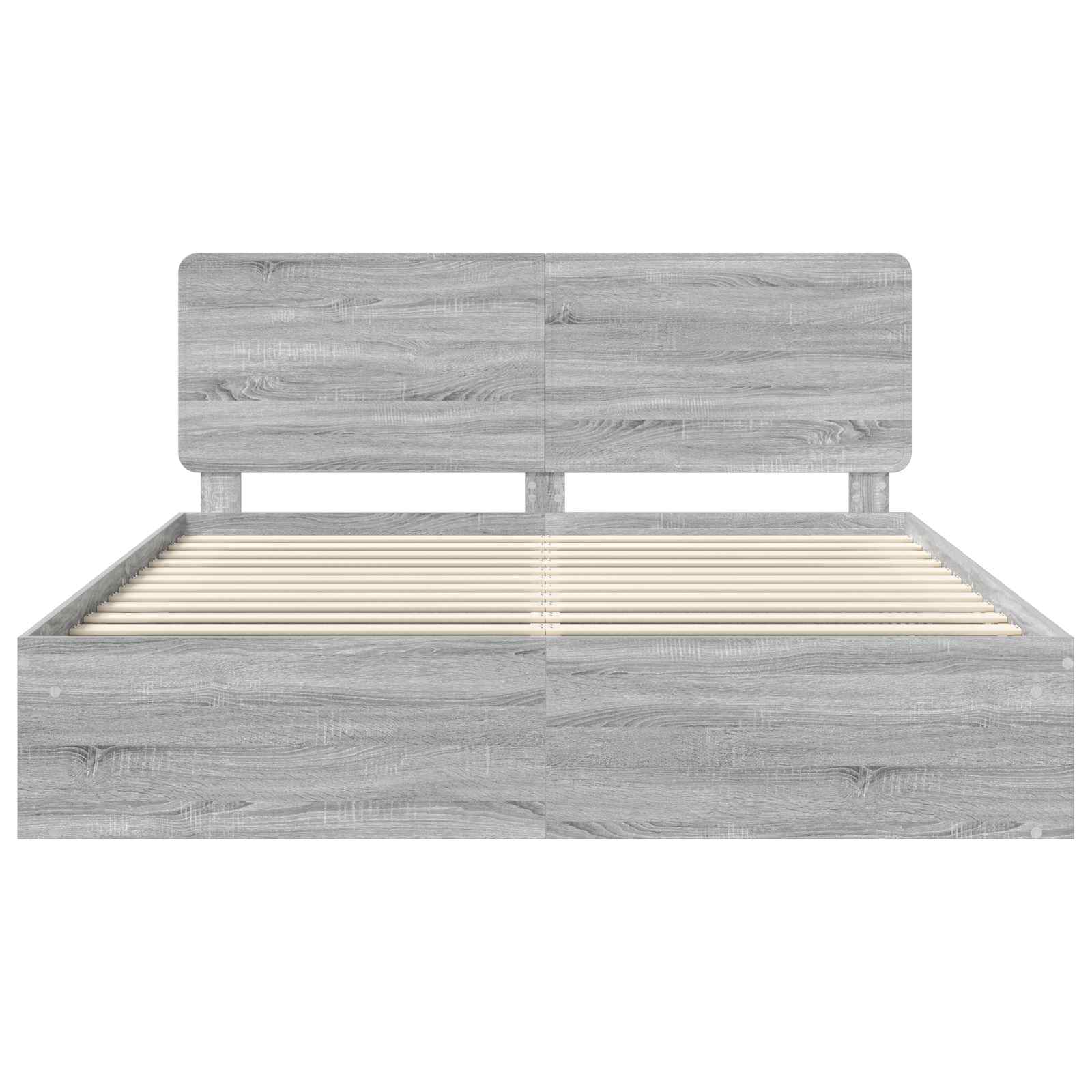 Struttura del letto Grigio Sonoma 200 x 200 cm Pino massello | homemem39