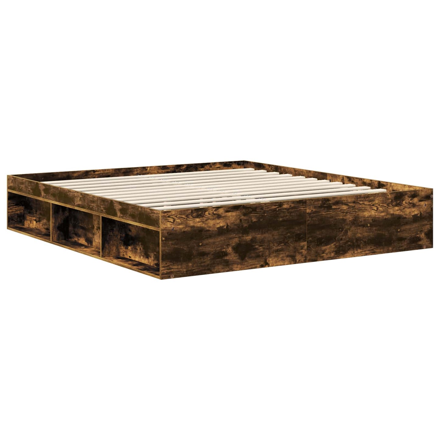 Struttura del letto Rovere fumé 180 x 200 cm Pino massello | homemem39