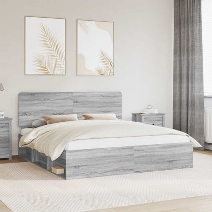 Struttura del letto Grigio Sonoma 180 x 200 cm Pino massello | homemem39