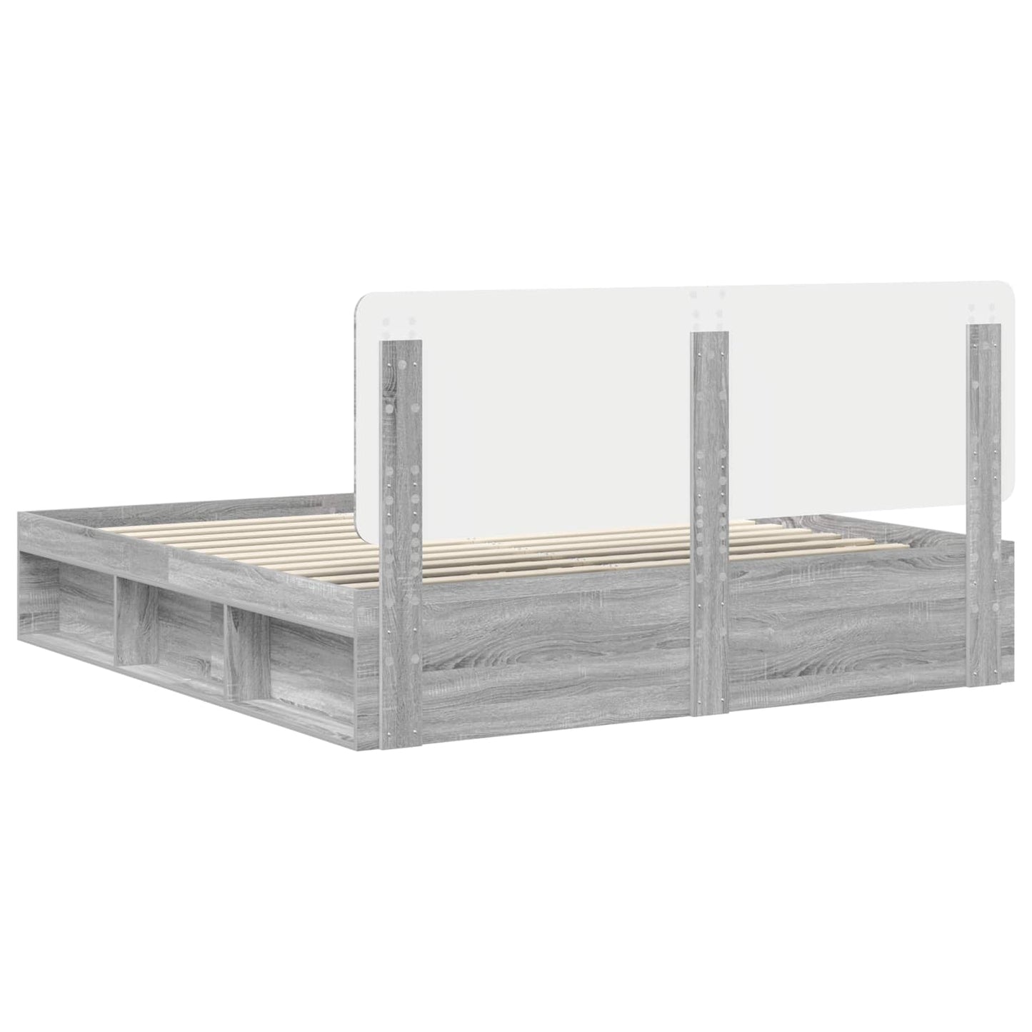 Struttura del letto Grigio Sonoma 180 x 200 cm Pino massello | homemem39