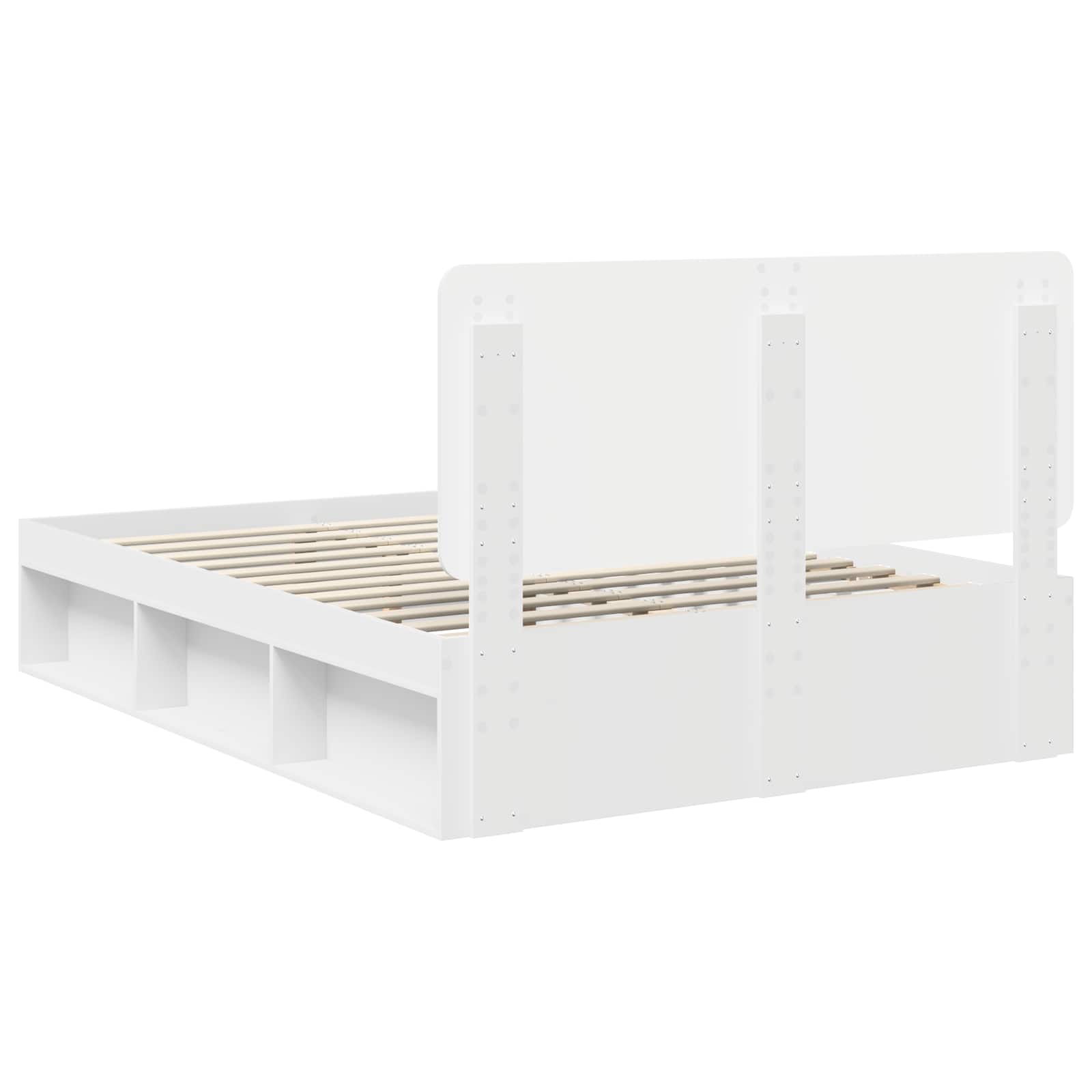 Struttura del letto Bianco 160 x 200 cm Pino massello | homemem39