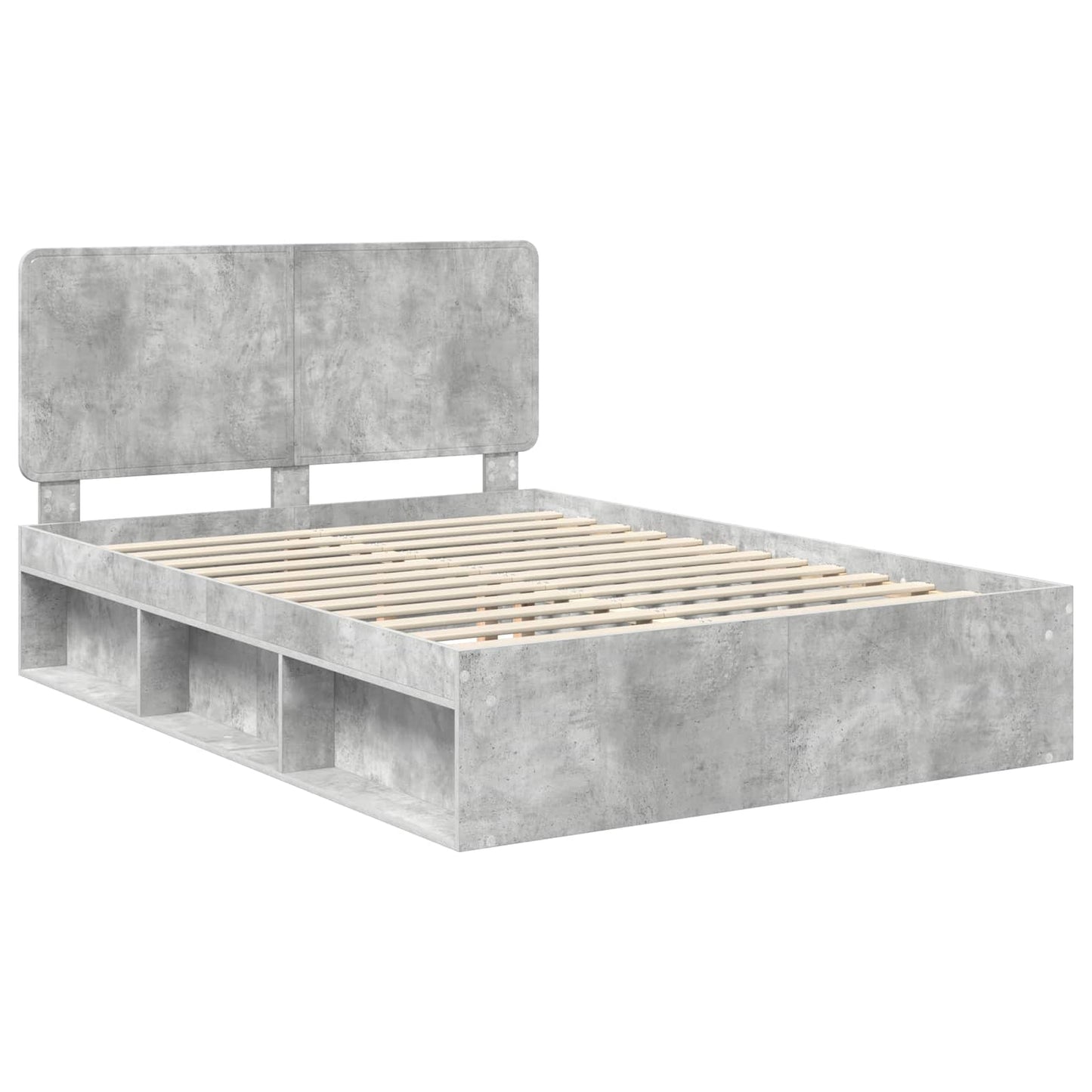 Struttura del letto Calcestruzzo 160 x 200 cm Pino massello | homemem39