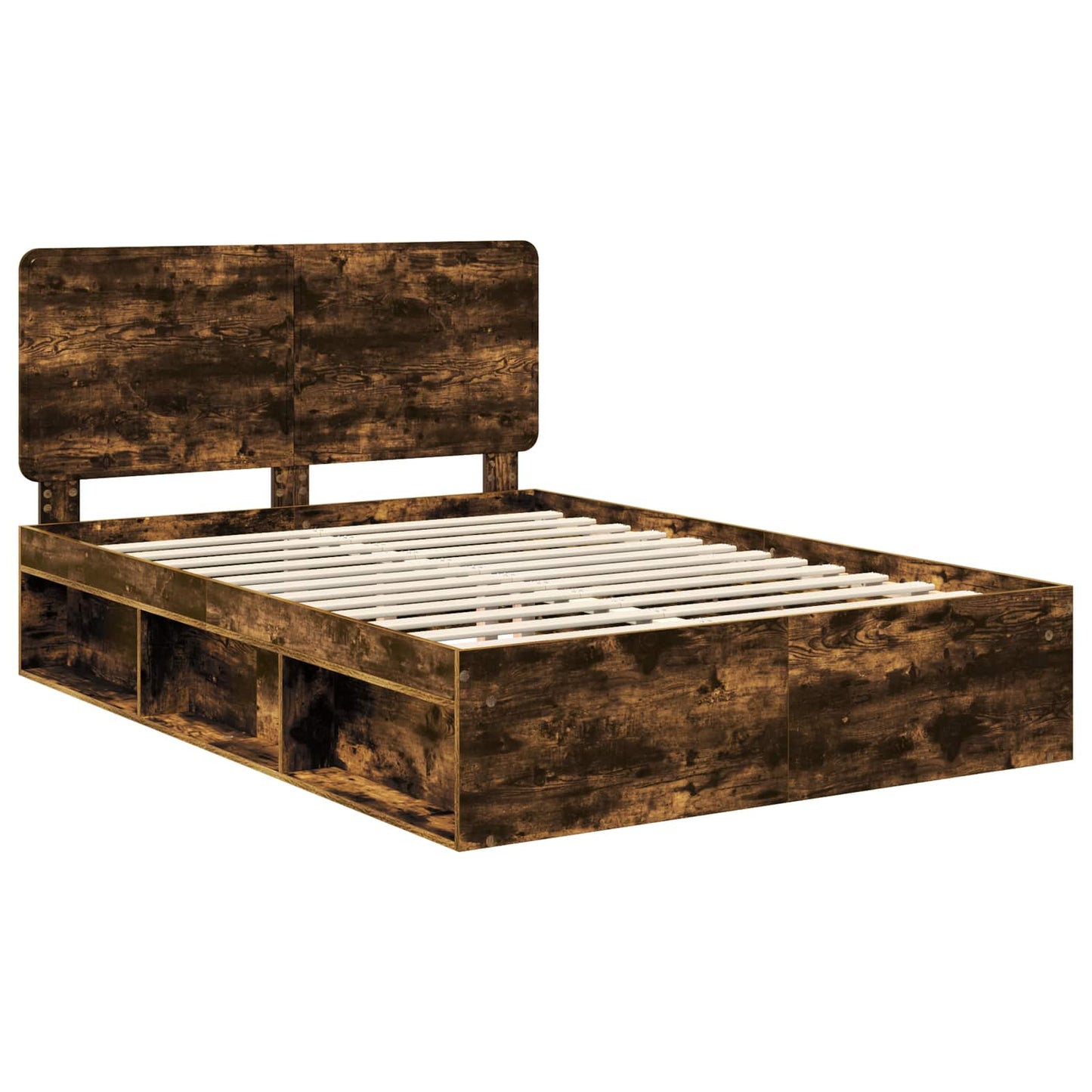 Struttura del letto Rovere fumé 160 x 200 cm Pino massello | homemem39