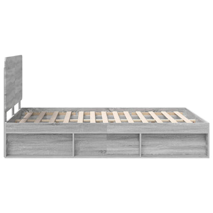 Struttura del letto Grigio Sonoma 160 x 200 cm Pino massello | homemem39