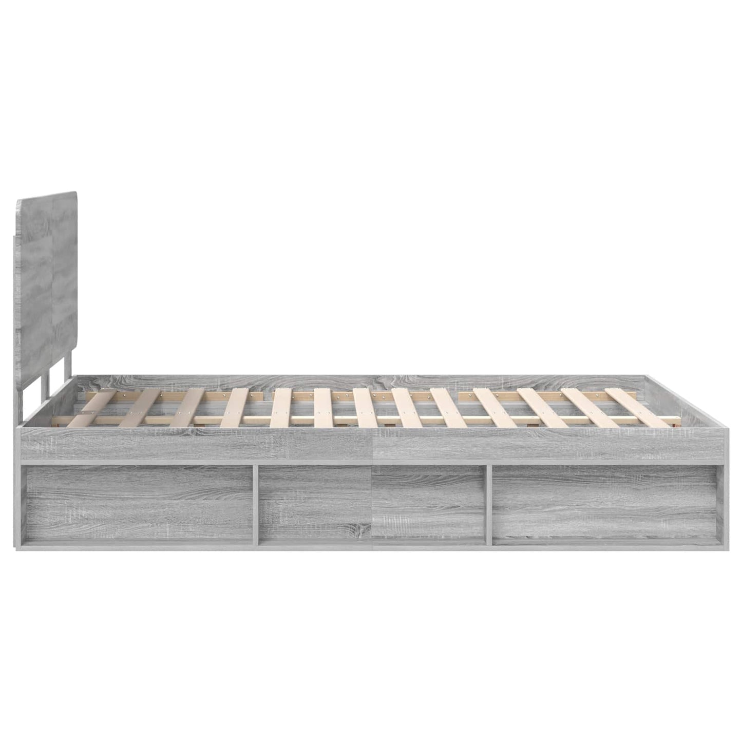 Struttura del letto Grigio Sonoma 150 x 200 cm Pino massello | homemem39