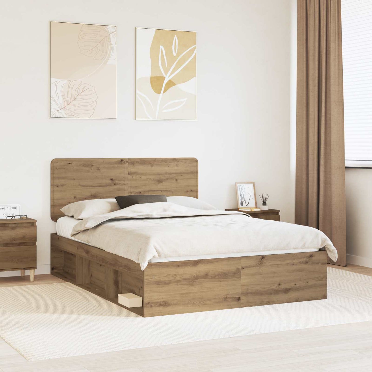 Struttura del letto Rovere Artigianale 150 x 200 cm | homemem39