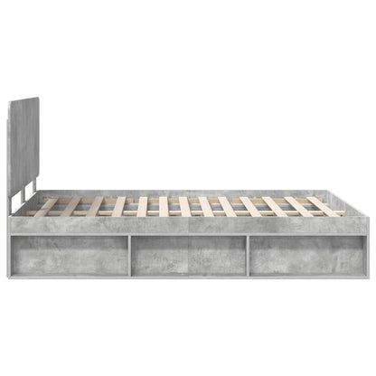Struttura del letto Calcestruzzo 140 x 190 cm Pino massello | homemem39