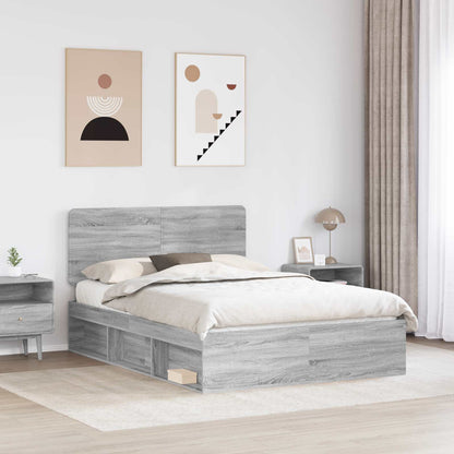 Struttura del letto Grigio Sonoma 140 x 190 cm Pino massello | homemem39