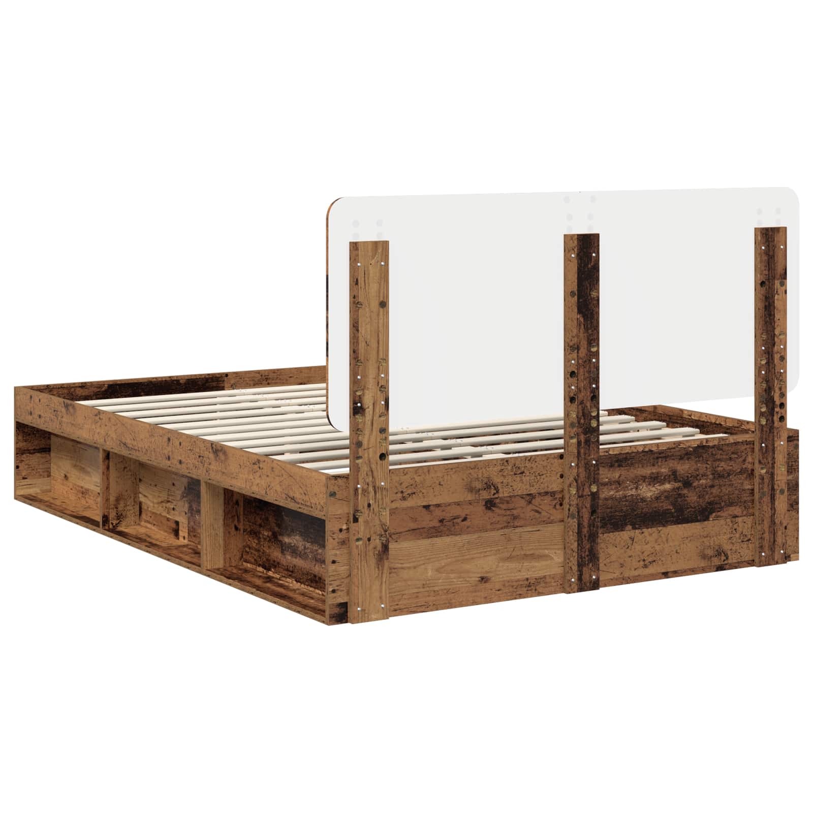 Struttura del letto Legno vecchio 140 x 190 cm Pino massello | homemem39