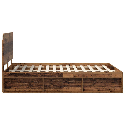 Struttura del letto Legno vecchio 140 x 190 cm Pino massello | homemem39