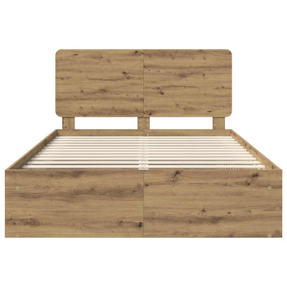 Struttura del letto Rovere Artigianale 140 x 190 cm | homemem39