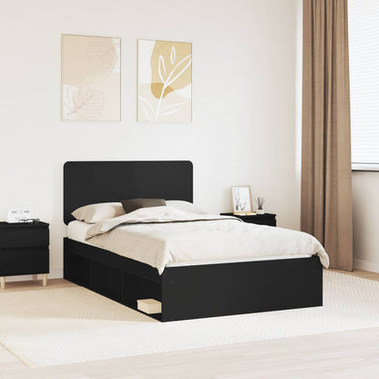 Struttura del letto Nero 135 x 190 cm Pino massello | homemem39