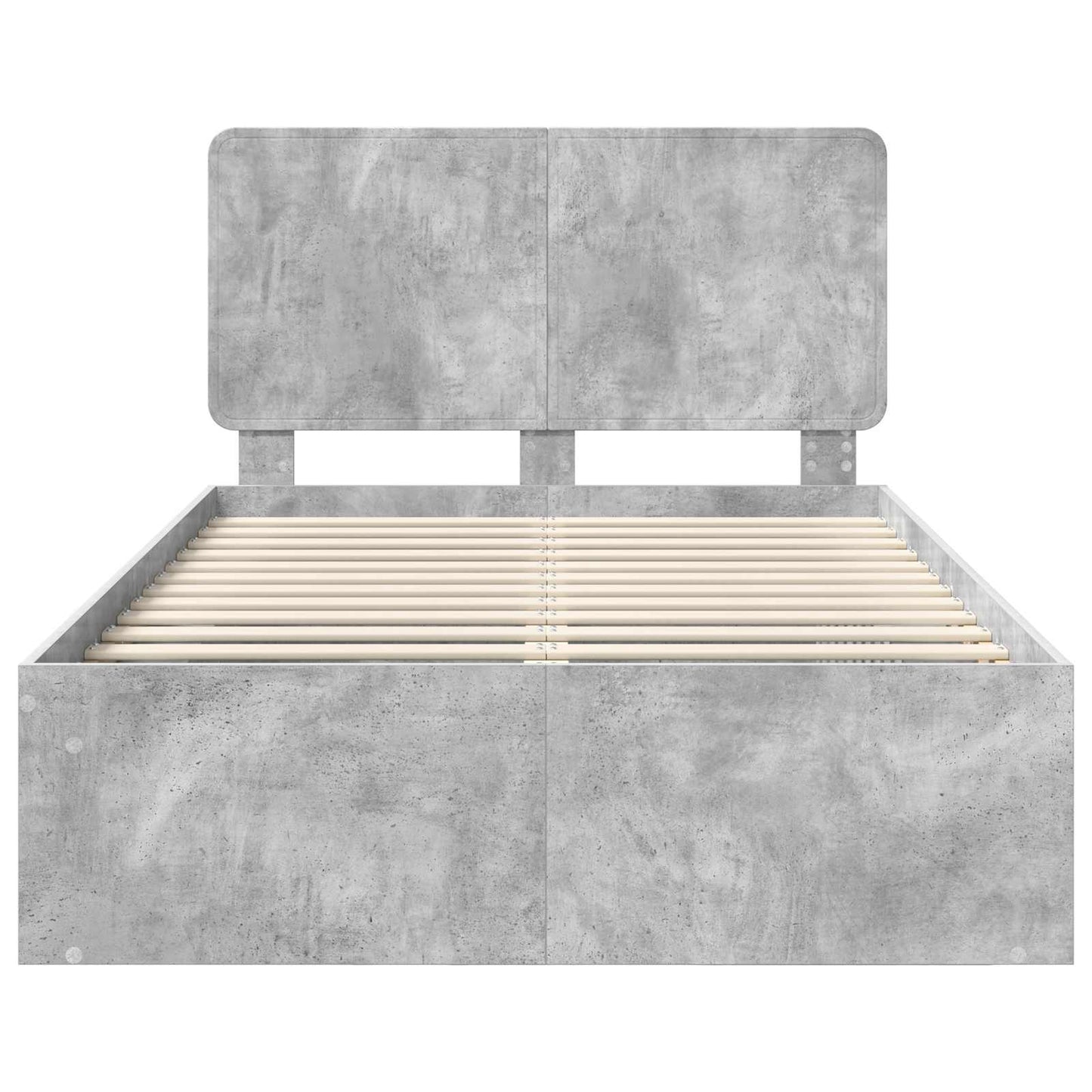 Struttura del letto Grigio Concretè 135 x 190 cm Pino massello | homemem39