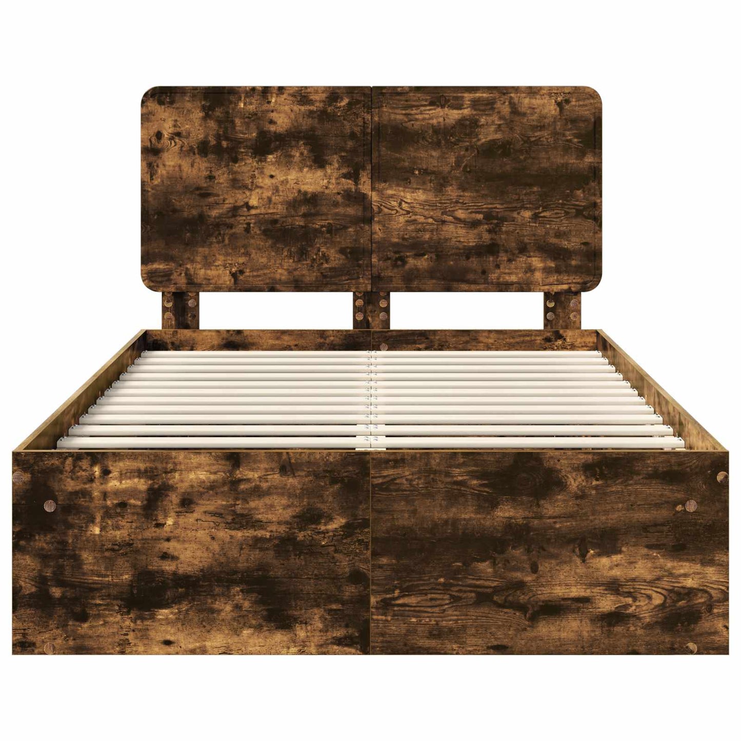 Struttura del letto Rovere fumé 135 x 190 cm Pino massello | homemem39