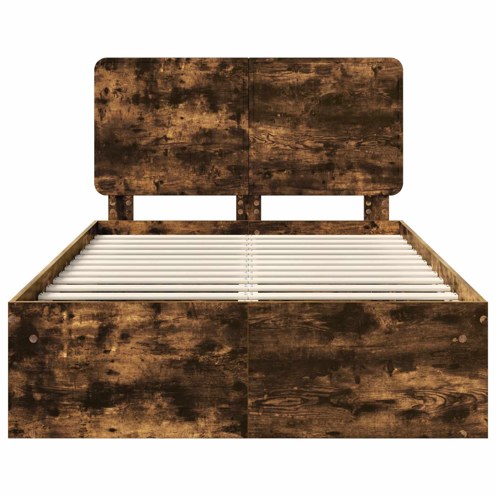 Struttura del letto Rovere fumé 135 x 190 cm Pino massello | homemem39