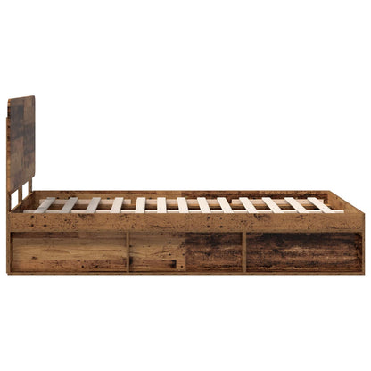 Struttura del letto Legno vecchio 135 x 190 cm Pino massello | homemem39