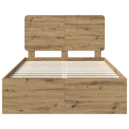 Struttura del letto Rovere Artigianale 135 x 190 cm | homemem39