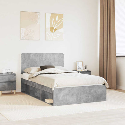 Struttura del letto Calcestruzzo 120 x 200 cm Pino massello | homemem39