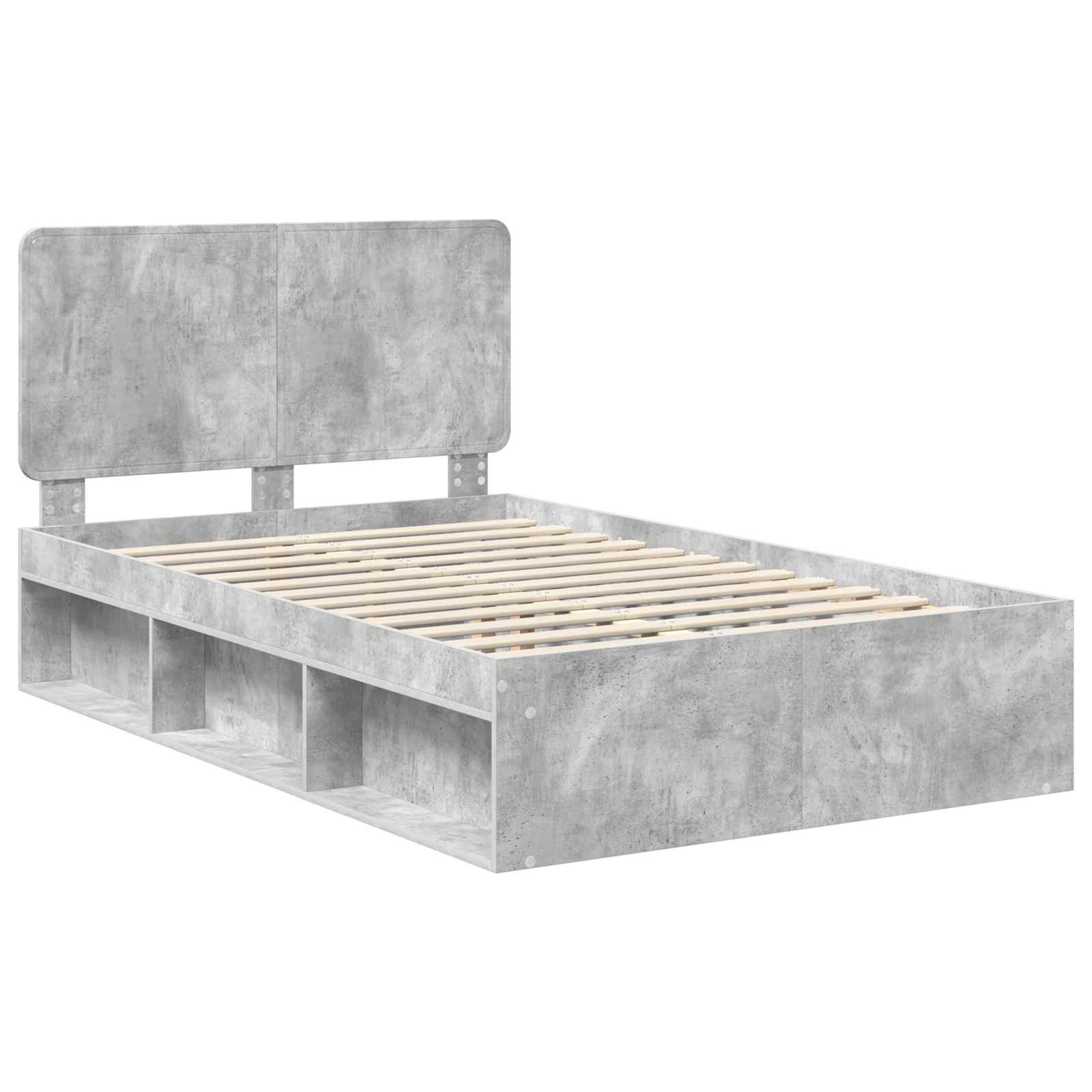 Struttura del letto Calcestruzzo 120 x 200 cm Pino massello | homemem39