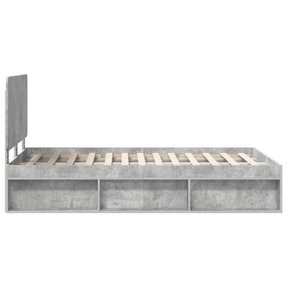 Struttura del letto Calcestruzzo 120 x 200 cm Pino massello | homemem39