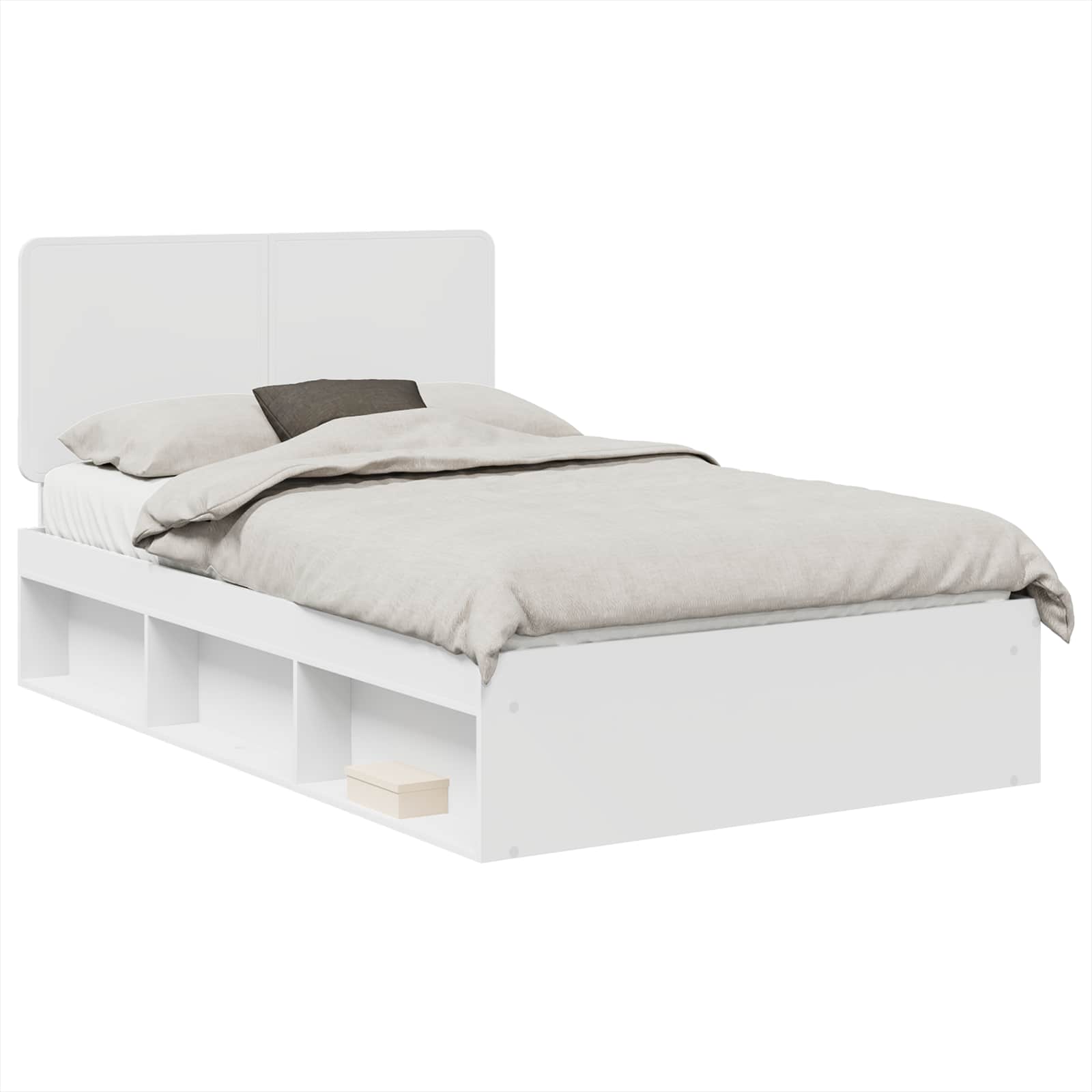 Struttura del letto Bianco 120 x 190 cm Pino massello | homemem39