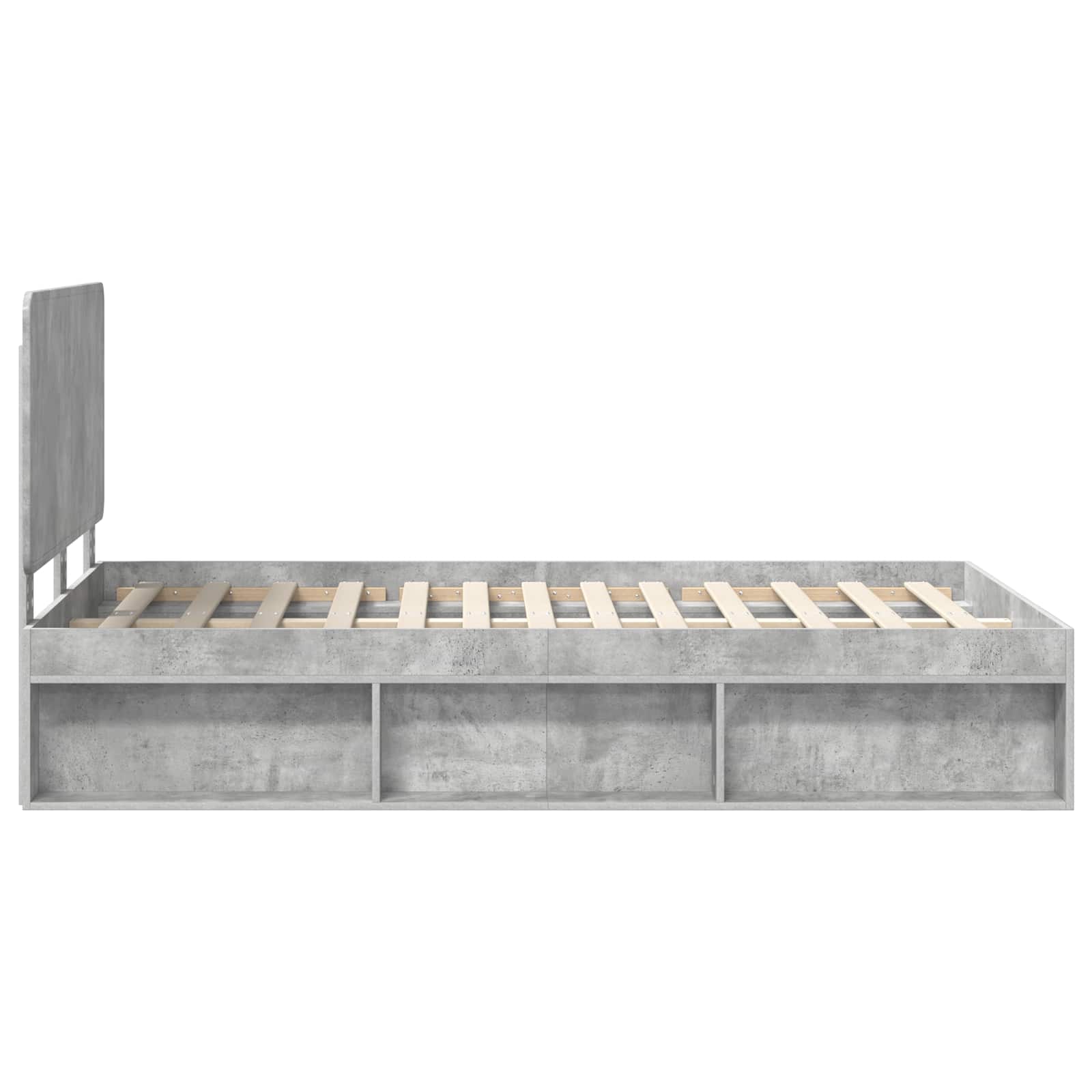 Struttura del letto Calcestruzzo 120 x 190 cm Pino massello | homemem39