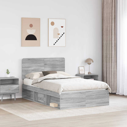 Struttura del letto Grigio Sonoma 120 x 190 cm Pino massello | homemem39