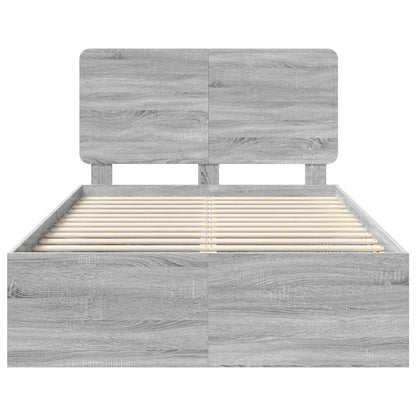 Struttura del letto Grigio Sonoma 120 x 190 cm Pino massello | homemem39