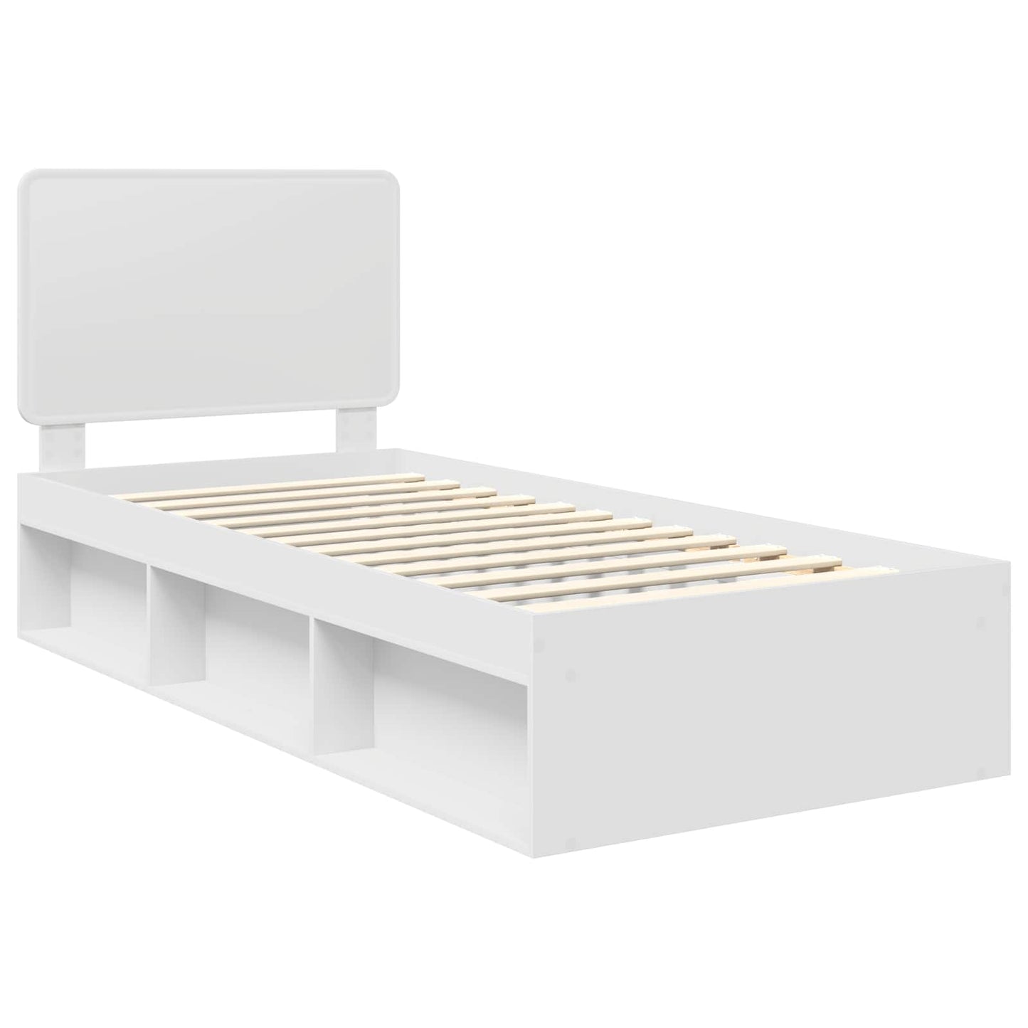 Struttura del letto Bianco 100 x 200 cm Pino massello | homemem39