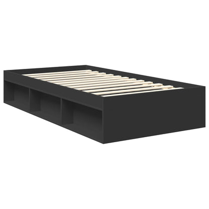 Struttura del letto Nero 100 x 200 cm Pino massello | homemem39
