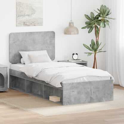 Struttura del letto Grigio Concretè 100 x 200 cm Pino massello | homemem39