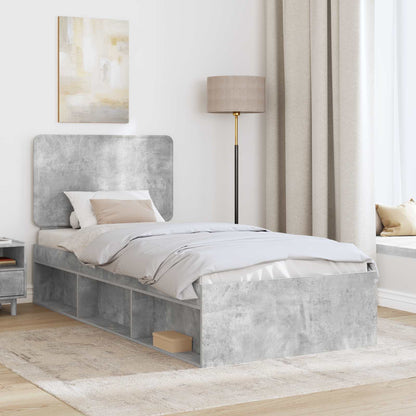 Struttura del letto Grigio Concretè 100 x 200 cm Pino massello | homemem39