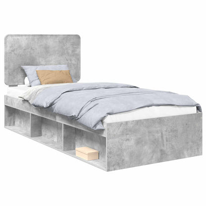 Struttura del letto Grigio Concretè 100 x 200 cm Pino massello | homemem39