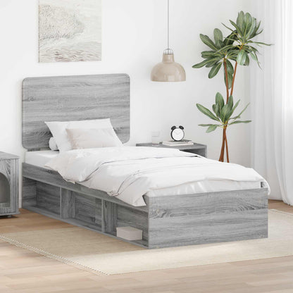 Struttura del letto Grigio Sonoma 100 x 200 cm Pino massello | homemem39
