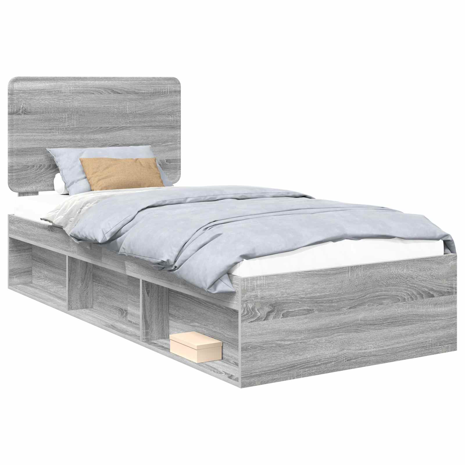 Struttura del letto Grigio Sonoma 100 x 200 cm Pino massello | homemem39